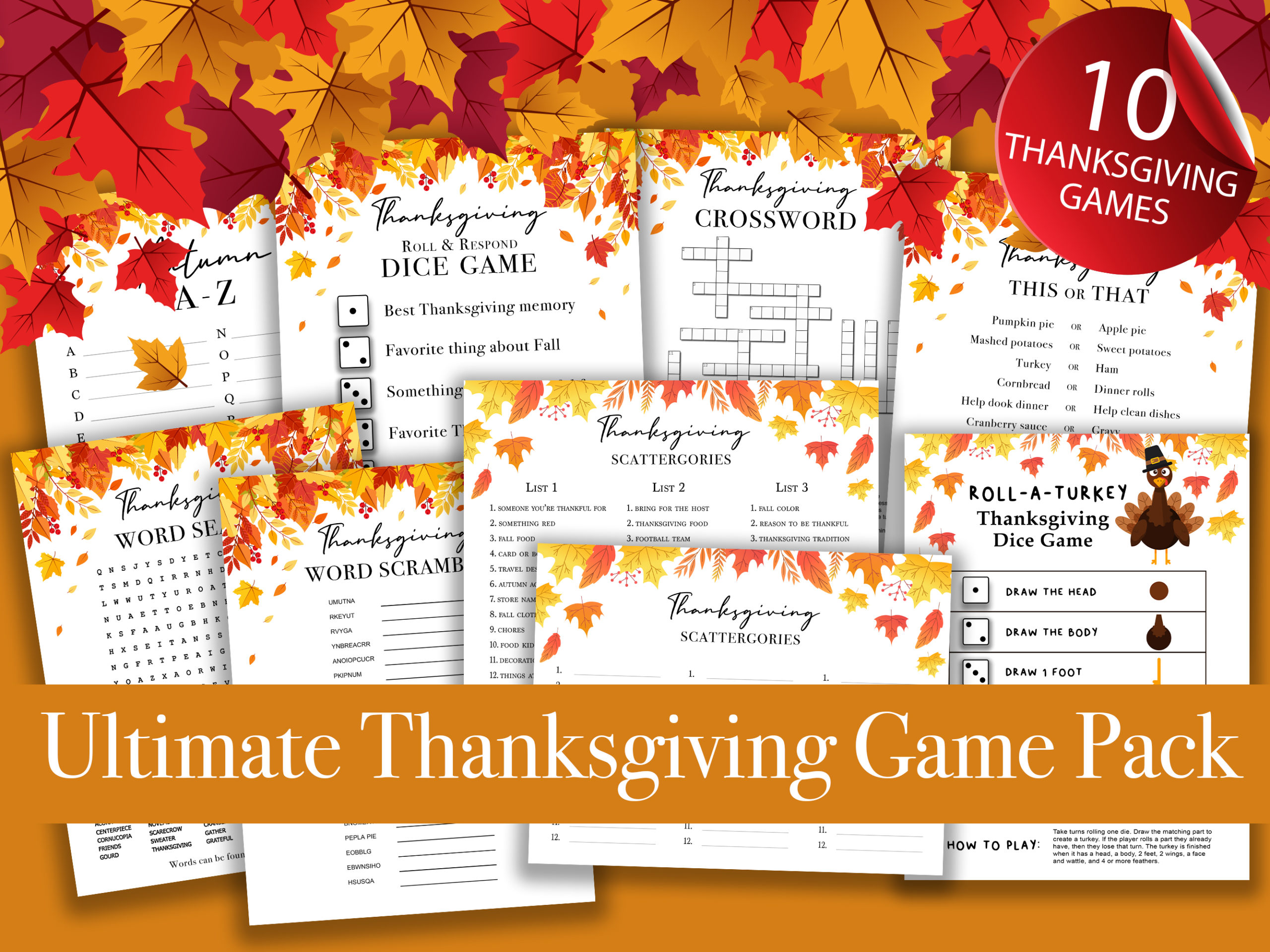 ultimate thanksgiving games pack